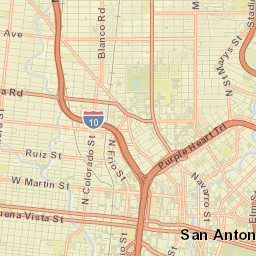 San Antonio Street Map