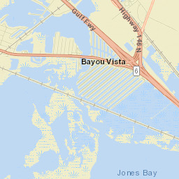 Bayou Vista Street Map