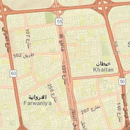 Janūb as Surrah Street Map