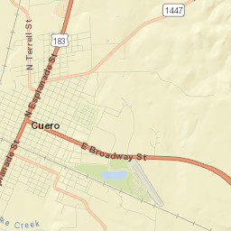 Cuero Street Map