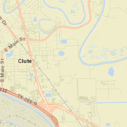 Clute Street Map