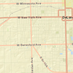 De Land Southwest Street Map