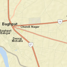 Baghpat Street Map