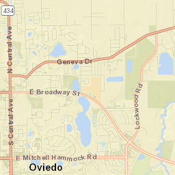 Oviedo Street Map