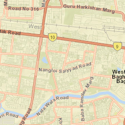 West Delhi Street Map