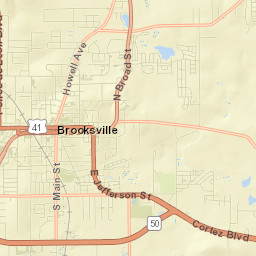Brooksville Street Map