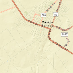 Carrizo Springs Street Map