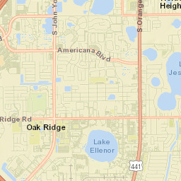Oak Ridge Street Map