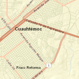 Cuauhtémoc Street Map