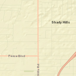 Shady Hills Street Map