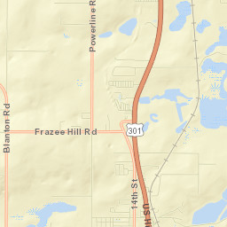 Dade City North Street Map