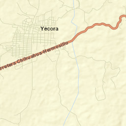 Yécora Street Map