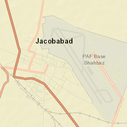 Jacobabad Street Map