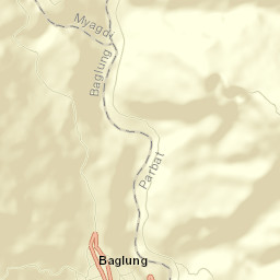 Bāglung Street Map