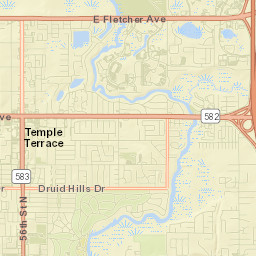Temple Terrace Street Map
