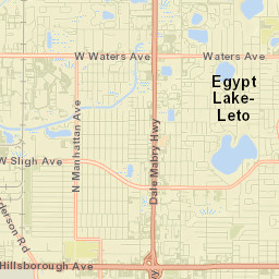 Egypt Lake-Leto Street Map