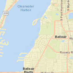 Belleair Bluffs Street Map