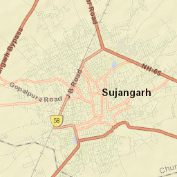 Sujangarh Street Map