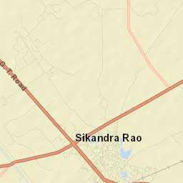 Sikandra Rao Street Map