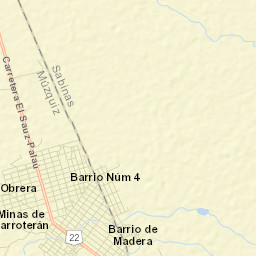 Minas de Barroterán Street Map