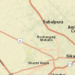 Sikar Street Map
