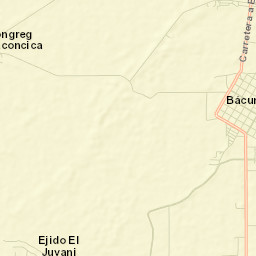 Bácum Street Map