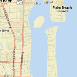 Palm Beach Shores Street Map