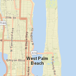 West Palm Beach Street Map