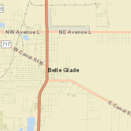 Belle Glade Street Map