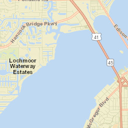 Lochmoor Waterway Estates Street Map