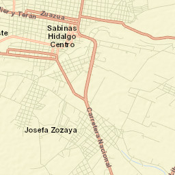 Ciudad Sabinas Hidalgo Street Map