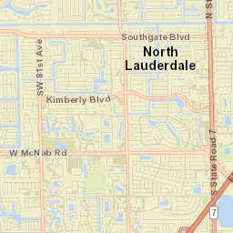 North Lauderdale Street Map