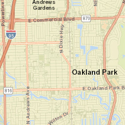 Oakland Park Street Map