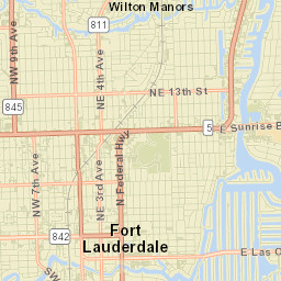Fort Lauderdale, Florida Street Map