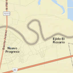 Nuevo Progreso Street Map