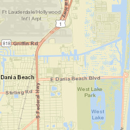 Dania Beach Street Map