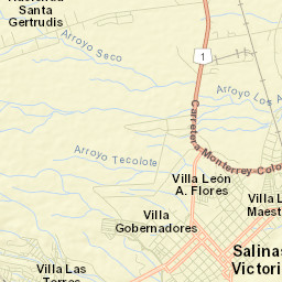 Salinas Victoria Street Map