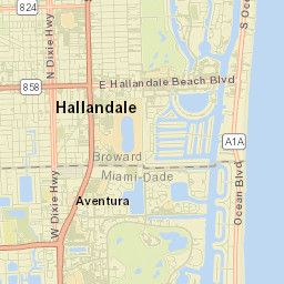 Hallandale Beach Street Map