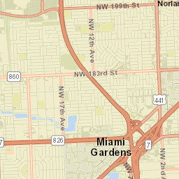 Bunche Park Street Map