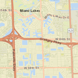 Miami Lakes Street Map