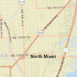 North Miami Street Map