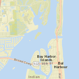 Bay Harbor Islands Street Map