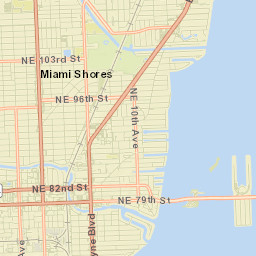 Miami Shores Street Map