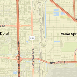 Miami Springs Street Map