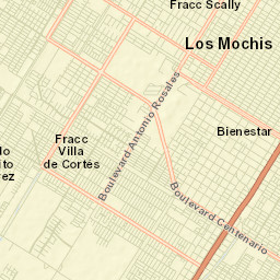 Los Mochis Street Map