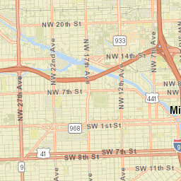 Miami, Florida Street Map