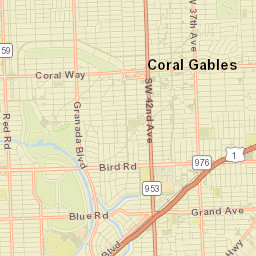 Coral Gables Street Map