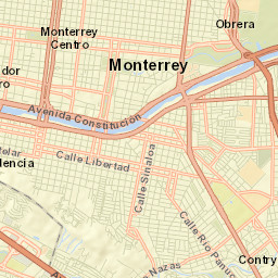 Monterrey Street Map