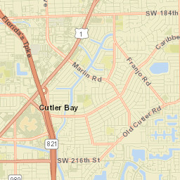 Cutler Bay Street Map