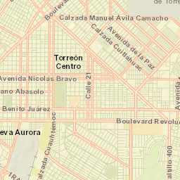 Torreón Street Map